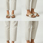 Canvas Buckle Sliders - Tan